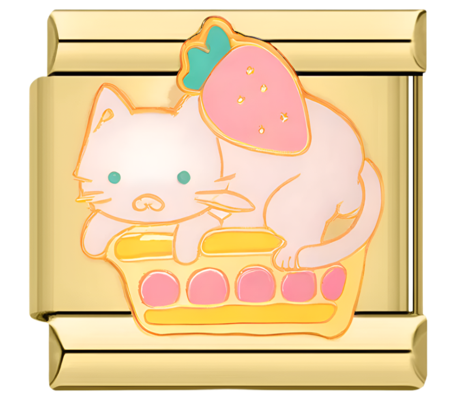 Weiße Katze Charms