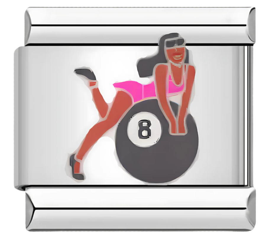 8 pool girl Charm