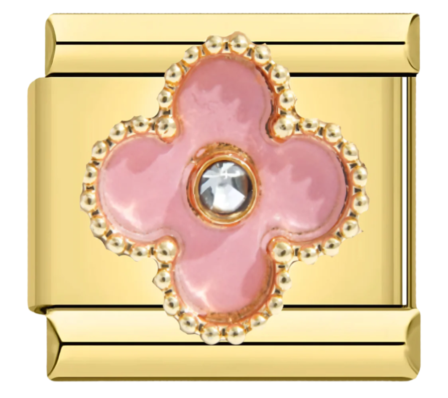Perlenkreuz Rosa