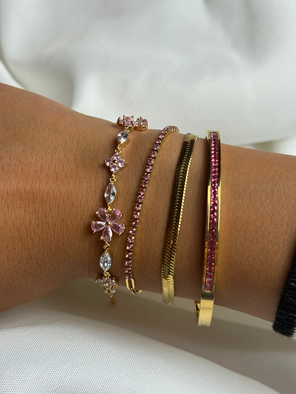 Rosé Glam Armband | 18k vergoldet