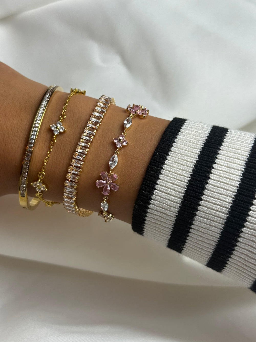 Rosa Blume Armband