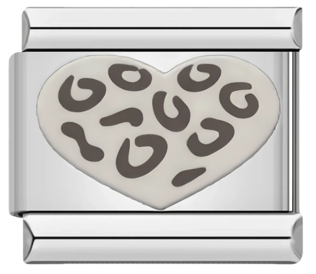 Leoparden Herz Charm