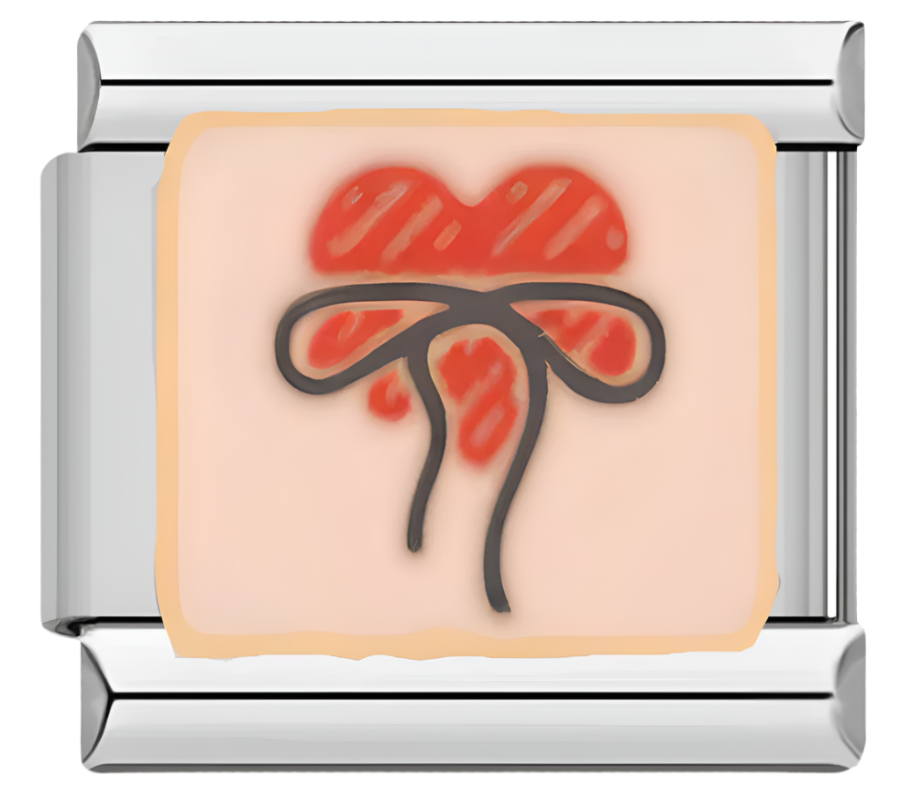 Schleifenherz Charm