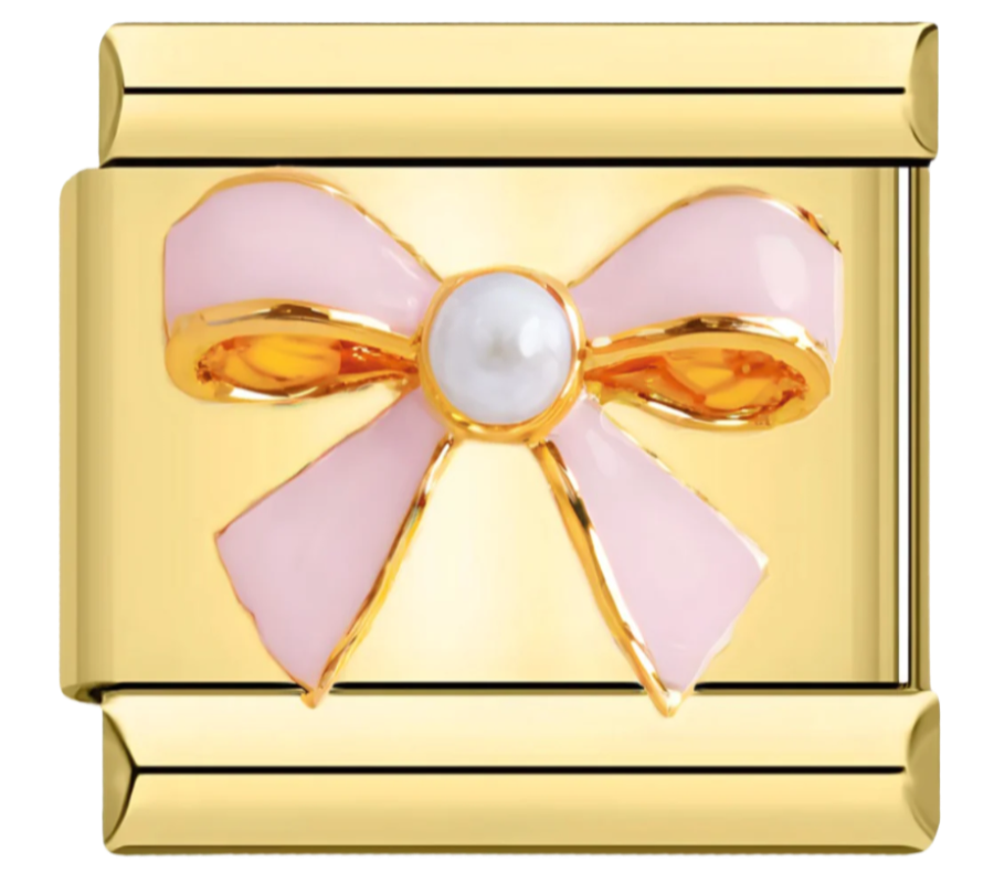 Pinke Schleife Charm