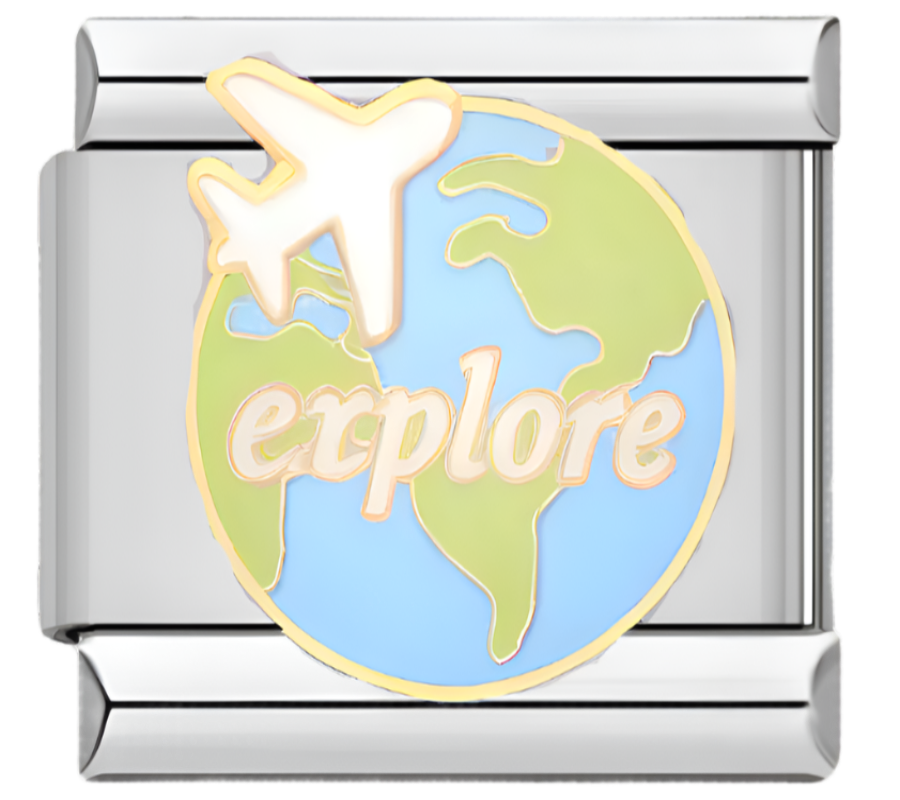 Explore the World Charm