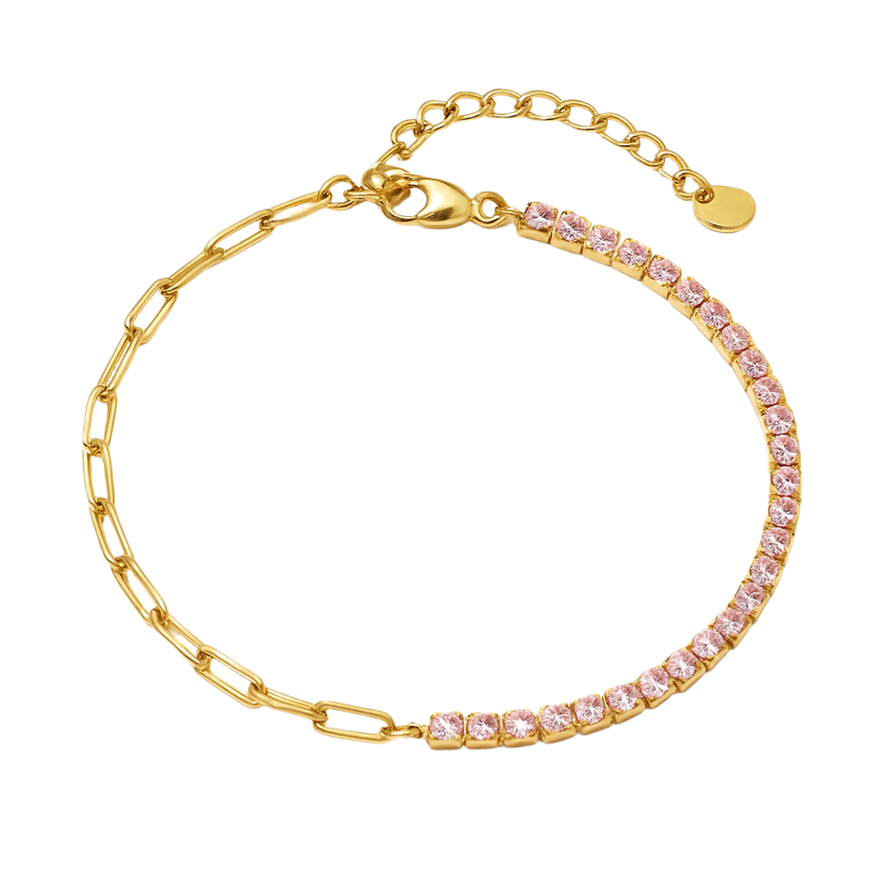 Rosé Glam Armband | 18k vergoldet