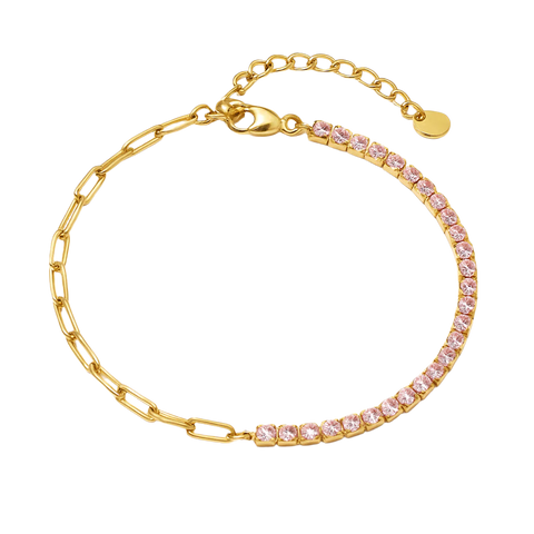 Rosé Glam Armband | 18k vergoldet