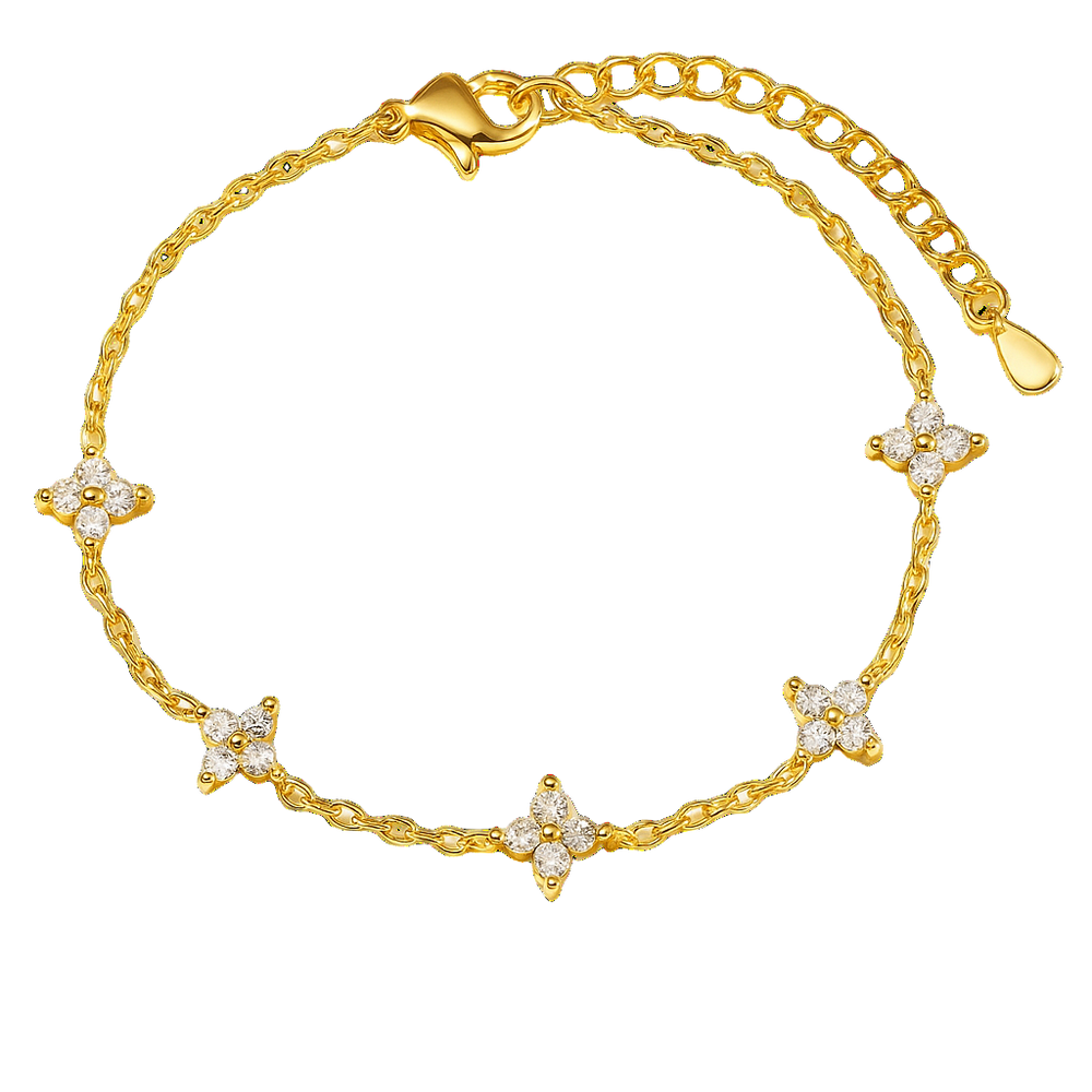 Diamond leaf Armband | 18k vergoldet