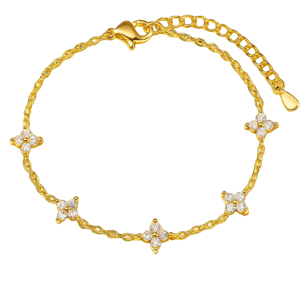 Diamond leaf Armband | 18k vergoldet