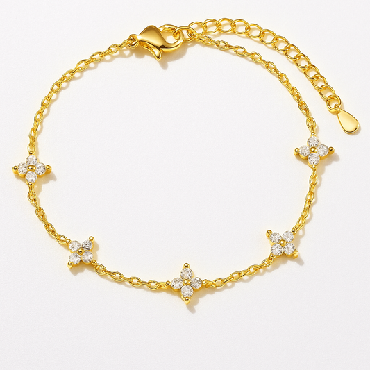 Diamond leaf Armband | 18k vergoldet