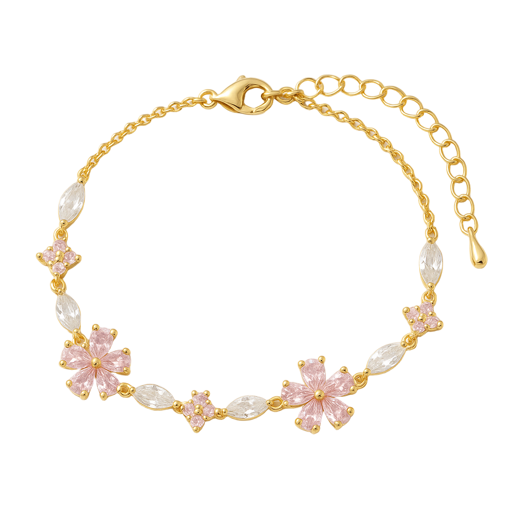 Rosa Blume Armband