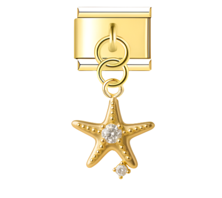 Seestern mit Perle Anhänger